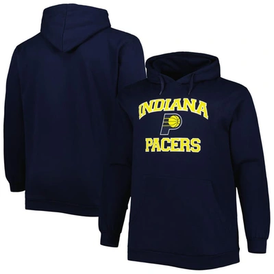 Profile Men's Navy Indiana Pacers Big And Tall Heart And Soul Pullover Hoodie