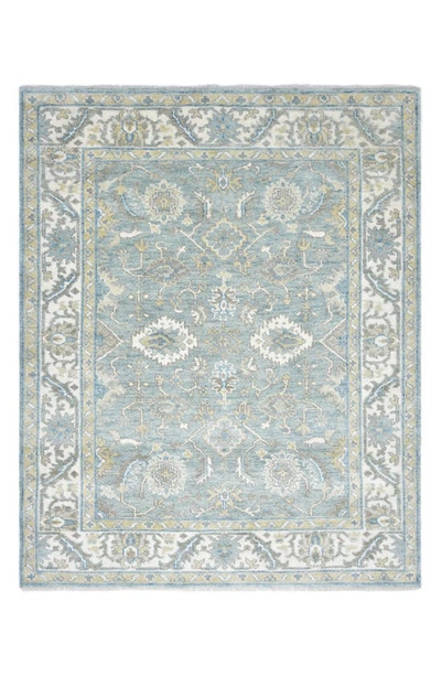 Solo Rugs Winston Handmade Wool Blend Area Rug In Blue