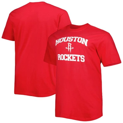 Profile Men's Red Houston Rockets Big And Tall Heart And Soul T-shirt