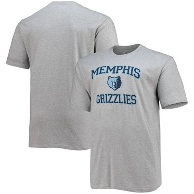 Profile Men's Heathered Gray Memphis Grizzlies Big And Tall Heart & Soul T-shirt