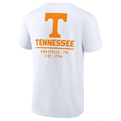 Fanatics Branded White Tennessee Volunteers Game Day 2-hit T-shirt