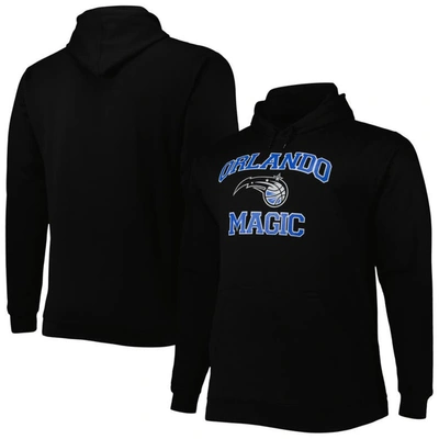 Profile Men's Black Orlando Magic Big And Tall Heart And Soul Pullover Hoodie