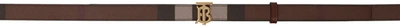 Burberry Reversible Monogram Belt In Dark Birch Brown