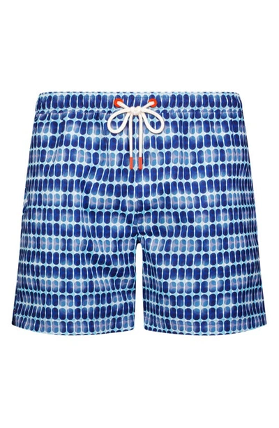 Swims Tile Print Swim Trunks In Saphire