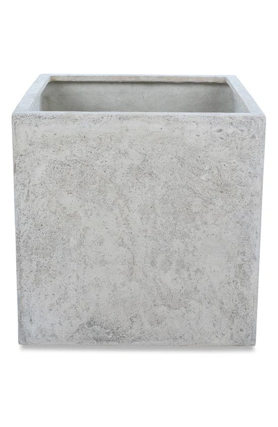 Renwil Alona Stoneware Cube Planter In Beige Taupe