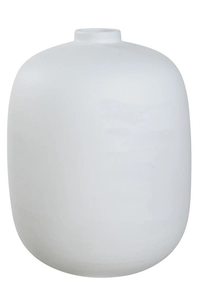 Renwil Berane Glazed Porcelain Vase In Glazed Matte Off-white Finish