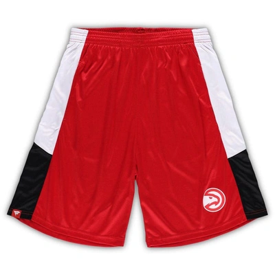 Fanatics Men's  Red Atlanta Hawks Big And Tall Champion Rush Practice Shorts