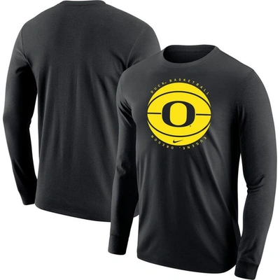 Nike Black Oregon Ducks Basketball Long Sleeve T-shirt