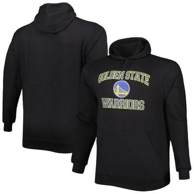 Profile Men's Black Golden State Warriors Big And Tall Heart And Soul Pullover Hoodie