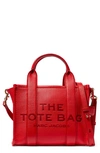 Marc Jacobs The Leather Mini Tote Bag In True Red