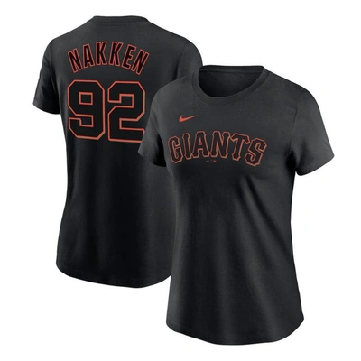 Nike Women's  Alyssa Nakken Black San Francisco Giants Name And Number T-shirt