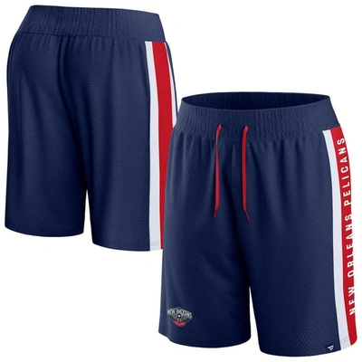 Fanatics Branded Navy New Orleans Pelicans Referee Iconic Mesh Shorts