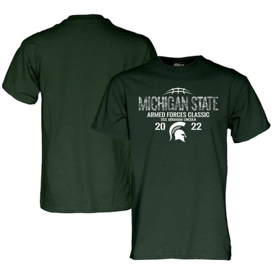 Blue 84 Green Michigan State Spartans 2022 Armed Forces Classic T-shirt