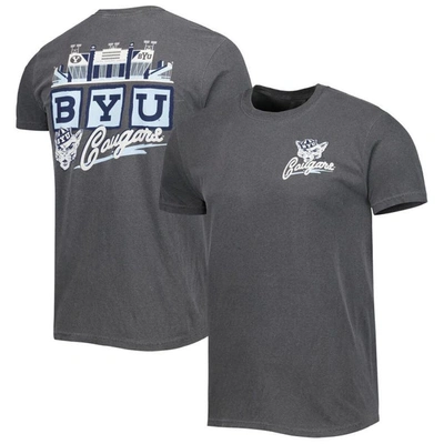 Image One Charcoal Byu Cougars Vault Stadium T-shirt