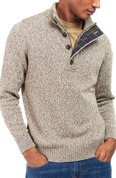 Barbour Sid Half-zip Sweater In Stone Marl