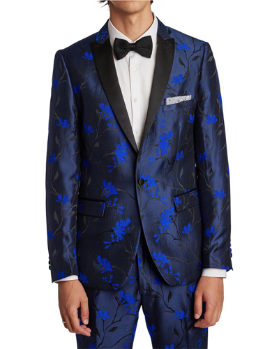 Paisley & Gray Grosvenor Peak Slim Fit Tuxedo Jacket In Blue