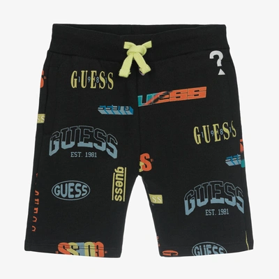 Guess Babies' Boys Black Logo Print Shorts