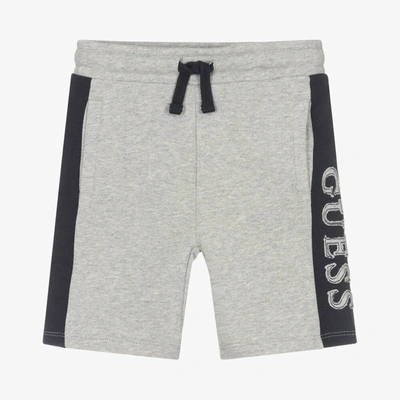 Guess Babies' Boys Grey Cotton Logo Shorts