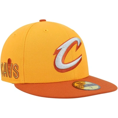 New Era Gold/rust Cleveland Cavaliers 59fifty Fitted Hat