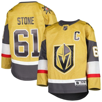 Outerstuff Kids' Youth Mark Stone Gold Vegas Golden Knights Home Captain Patch Premier Player Jersey