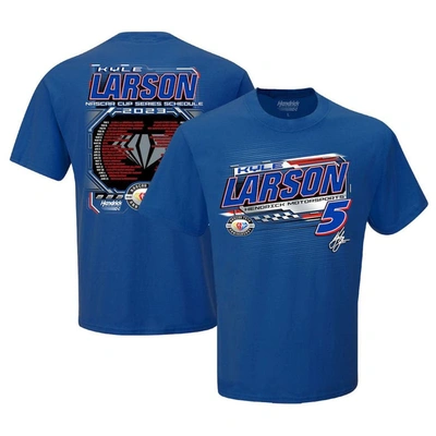 Hendrick Motorsports Team Collection Royal Kyle Larson 2023 Nascar Cup Series Schedule T-shirt