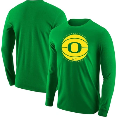 Nike Green Oregon Ducks Basketball Long Sleeve T-shirt