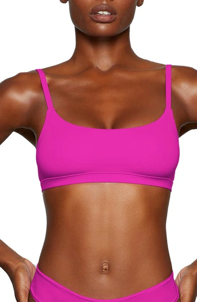 Skims Fits Everybody Scoop Neck Bralette In Fuchsia