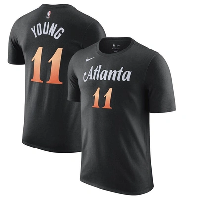 Nike Atlanta Hawks City Edition  Men's Nba T-shirt In Black