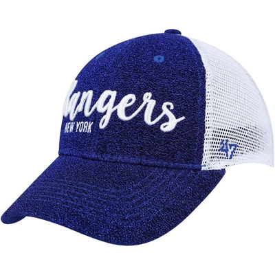 47 ' Blue/white New York Rangers Encore Mvp Trucker Snapback Hat
