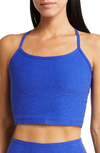 Beyond Yoga Space Dye Crop Tank In Sapphire Blue Heathe