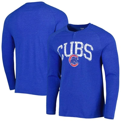 Concepts Sport Royal Chicago Cubs Inertia Raglan Long Sleeve Henley T-shirt