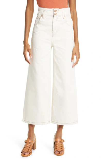 Ulla Johnson The Margot High-rise Wide-leg Denim Jeans In Cowrie Wash