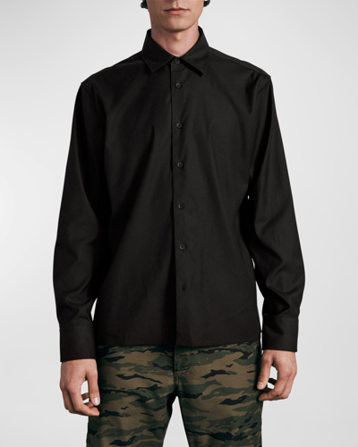 Rag & Bone Dalton Relaxed Fit Button-up Shirt In Black