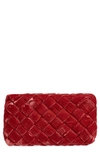 Loeffler Randall Aviva Puffy Woven Clutch In Tearose/gold