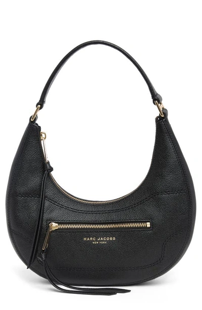 Marc Jacobs Small Leather Crescent Shoulder Bag In Black