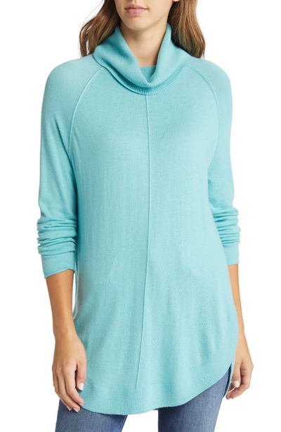Caslon Turtleneck Tunic Sweater In Teal Nile