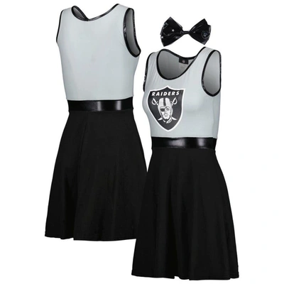 Jerry Leigh Women's Black, Silver Las Vegas Raiders Game Day Costume Dress Set