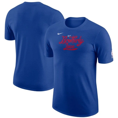 Nike Men's  Blue Philadelphia 76ers 2022/23 City Edition Essential Warmup T-shirt