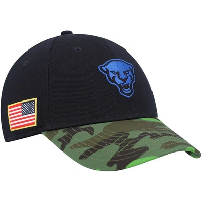 Nike Men's  Black, Camo Pitt Panthers Veterans Day 2tone Legacy91 Adjustable Hat In Black,camo