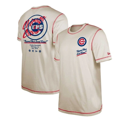 New Era Cream Chicago Cubs Team Split T-shirt