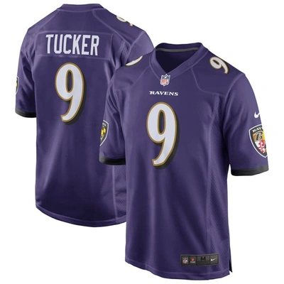 Nike Justin Tucker Purple Baltimore Ravens Game Jersey