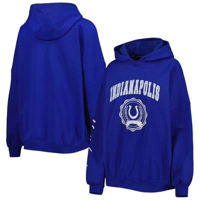 Tommy Hilfiger Royal Indianapolis Colts Becca Drop Shoulder Pullover Hoodie