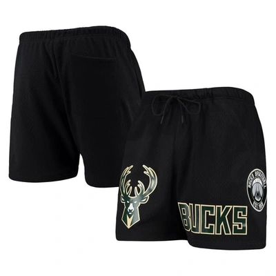 Pro Standard Black Milwaukee Bucks Mesh Capsule Shorts