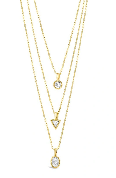 Sterling Forever Julie Layered Pendant Necklace, 18-20 In Gold