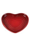 Le Creuset Figural Hearts Stoneware Spoon Rest In Cerise