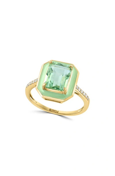 Effy 14k Gold Prasiolite & Diamond Ring In Green