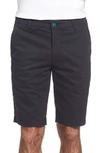 Ag Green Label 'the Canyon' Flat Front Performance Shorts In Caviar