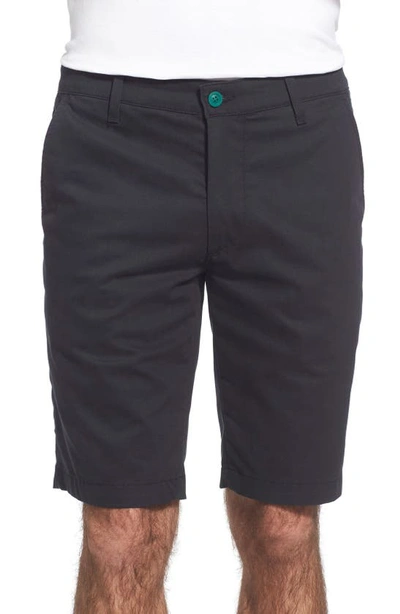 Ag Green Label 'the Canyon' Flat Front Performance Shorts In Caviar
