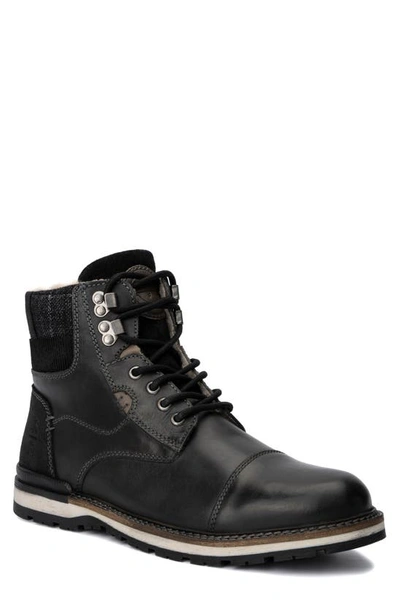 Reserve Footwear Jabari Faux Shearling Lined Boot In Black