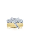 Kwiat Xo Diamond Stack Ring In Two Tone White/ Yellow Gold